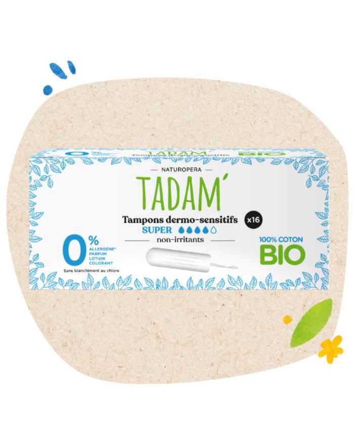 Tadam Tampons Dermo Sensitifs Super Non Irritanrs *16