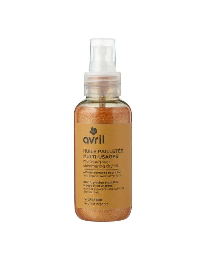 Avril Huile Pailletee Multi Usages a l Huile D Amande Douce 100 ml