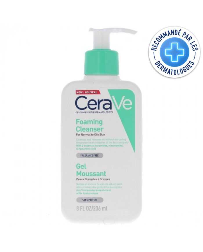 CeraVe Gel Moussant Peaux Normales a Grasses 236 ml