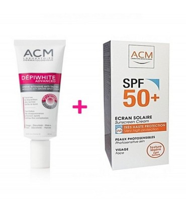 ACM Depiwhite Crème Depigmentante Advanced 40 ml + ACM SPF 50+ Ecran Offert