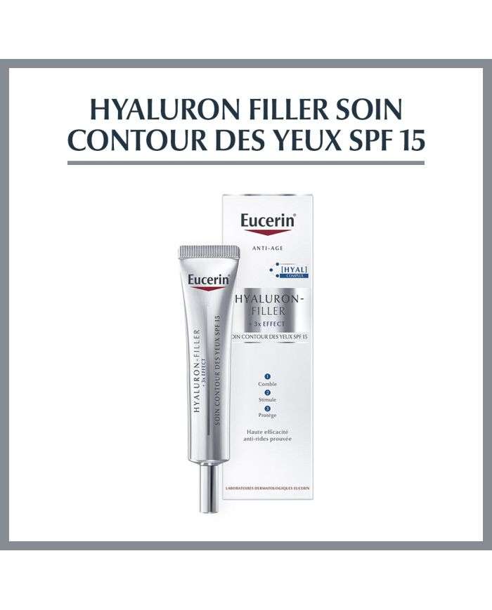 Eucerin Hyaluron FILLER*3 Effect Soin Contour des Yeux SPF15 15 ml