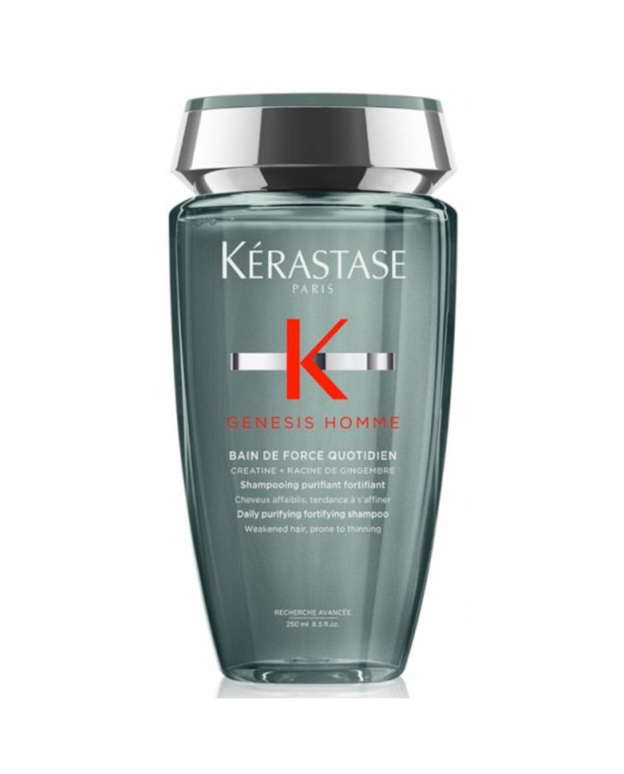 Kérastase Genesis Homme Bain de Force Quotidien Shampoing Fortifiant Cheveux Fins 250 ml
