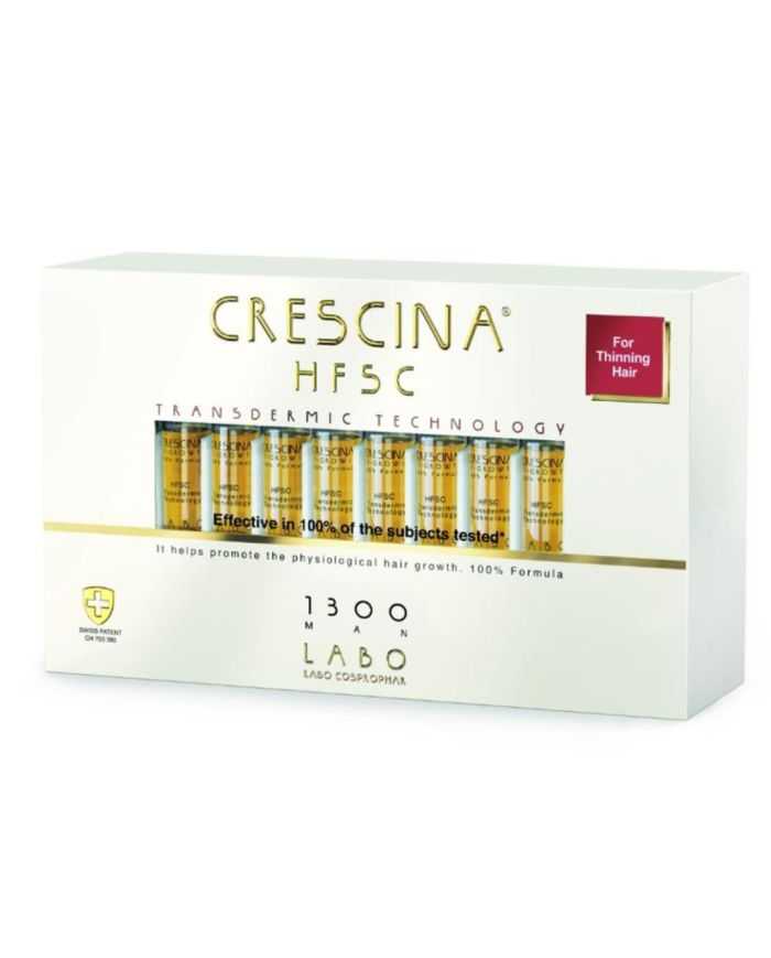 Crescina HFSC 1300 Homme Labo pour les Cheveux Clairsemes