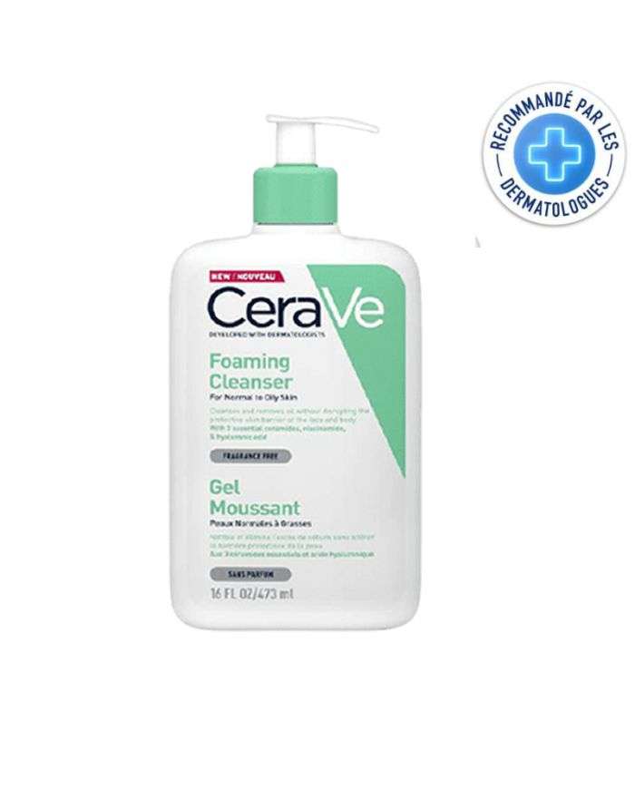 CeraVe Gel Moussant Peaux Normales a Grasses 473 ml
