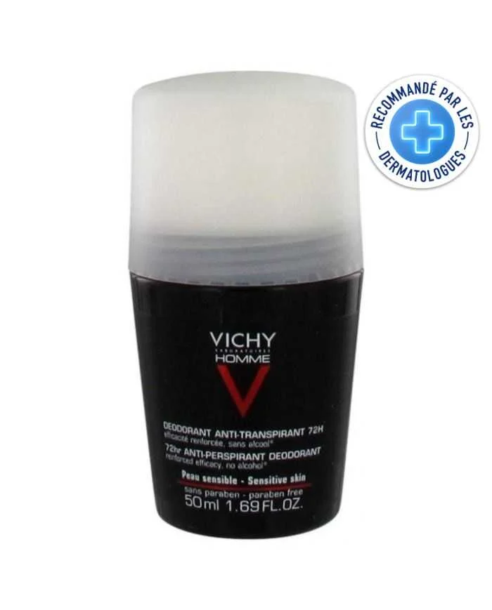 Vichy Homme Deodorant Anti Transpirant 72 H Roll On 50 ml