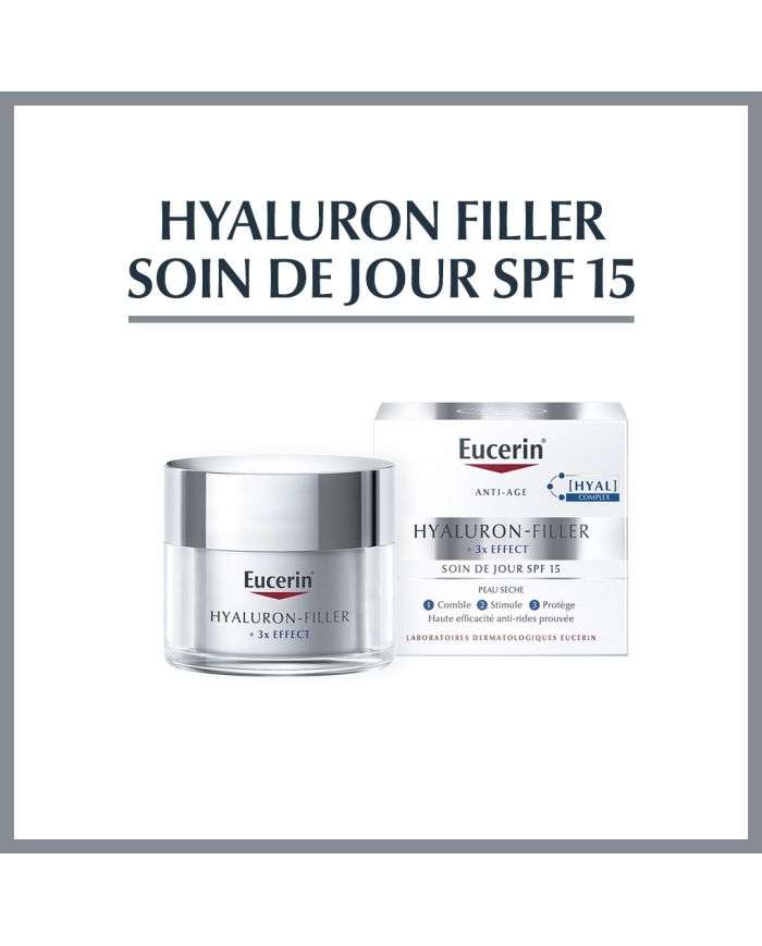 Eucerin Hyaluron Filler 3* Effect Soin de Jour SPF 15 Peau Seche 50 ml